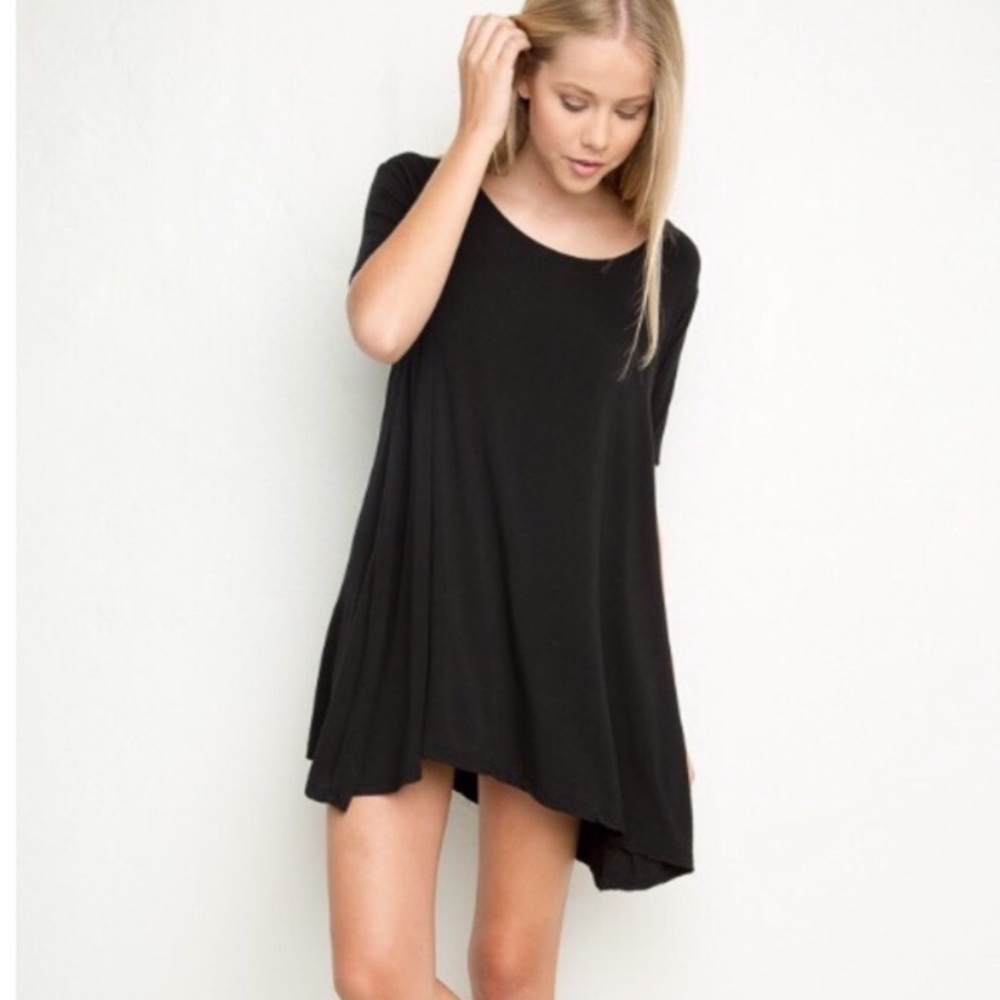 Brandy Melville | Black Tshirt Swing Dress
